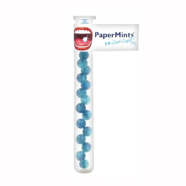 PaperMints Cool Caps, capsule pentru respirație proaspătă, fără zahăr, aromă de mentă, 18 bucăți — preț și oferte