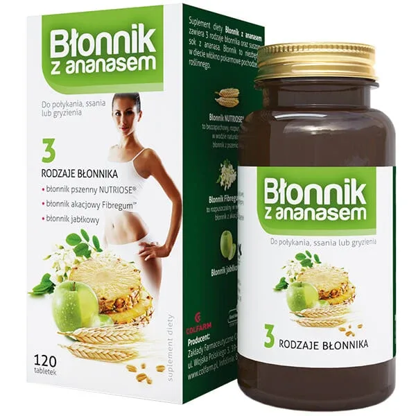 Fibre cu ananas, 120 comprimate de înghițit, supt sau mestecat — preț și oferte
