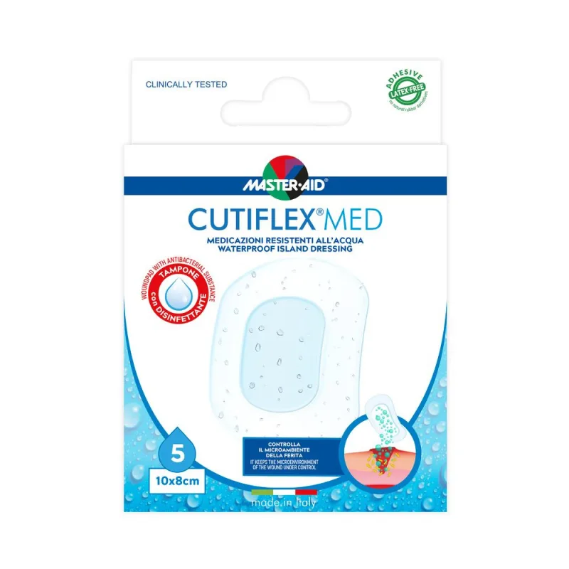 MASTER-AID Cutiflex Med plasturi waterproof x10x8cm x5 buc Origomedical — preț și oferte