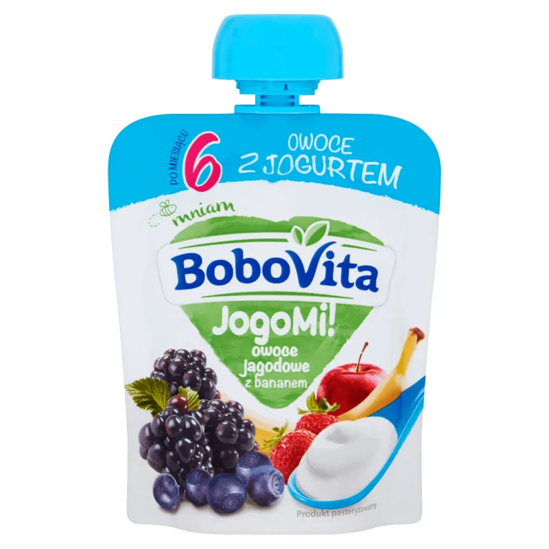 BoboVita JogoMi! Fructe cu iaurt în tub, fructe de pădure cu banane, 80 g — preț și oferte