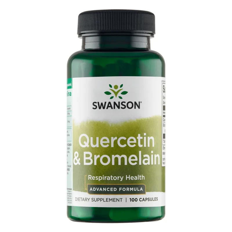 Swanson Quercetin &amp; Bromelain, quercetin și bromelain, 100 capsule — preț și oferte