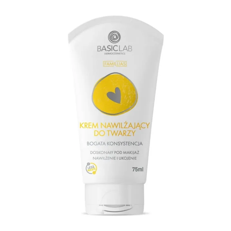 BasicLab Famillias, cremă hidratantă facială, textură bogată, de la 1 lună, 75 ml — preț și oferte