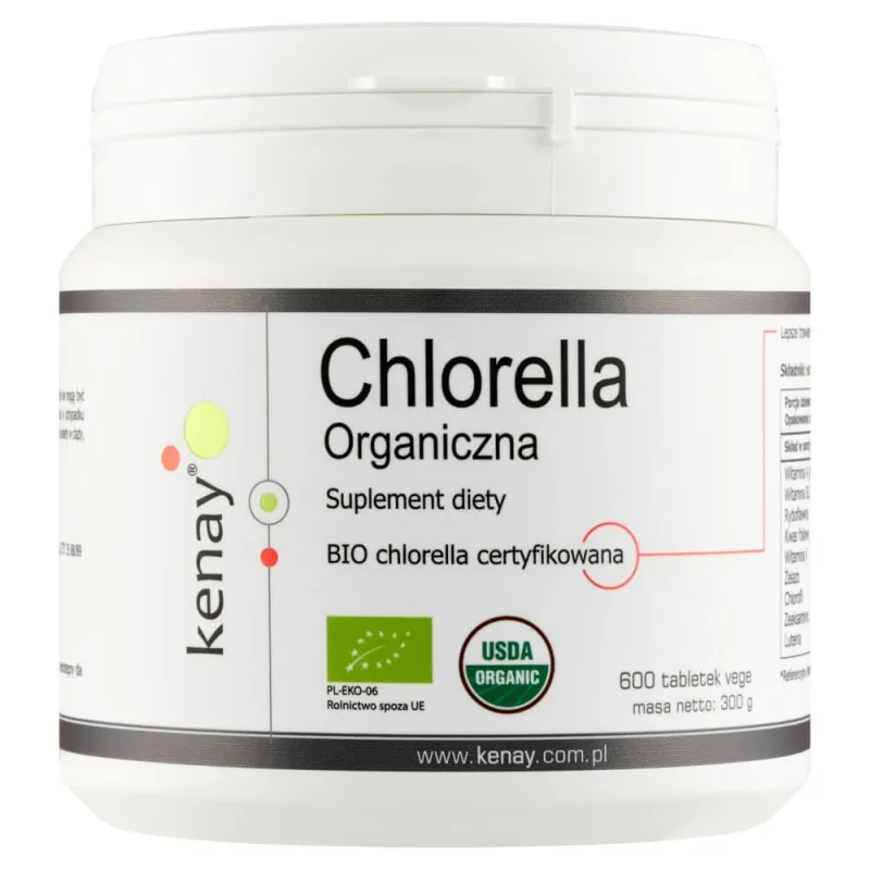 Kenay, Chlorella organică, 600 comprimate — preț și oferte
