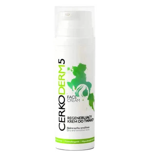 Cerkoderm 5, cremă de față regenerantă, piele uscată și sensibilă, 50 ml — preț și oferte