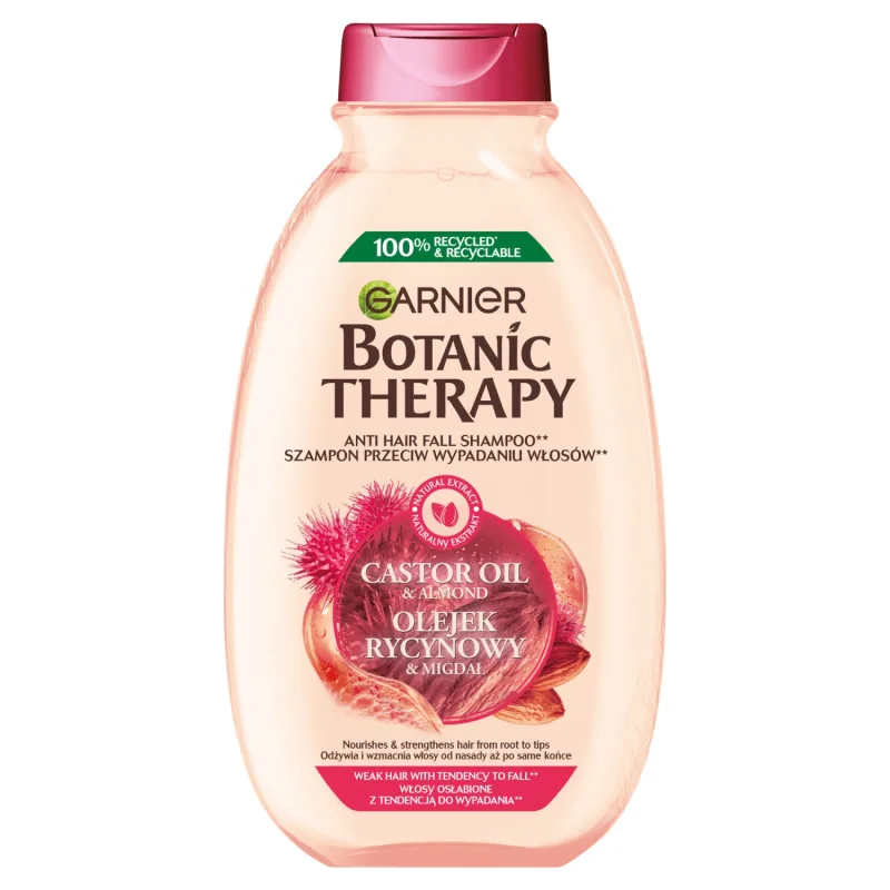 Garnier Botanic Therapy, șampon pentru păr întărit, ulei de ricin și migdale, 400 ml — preț și oferte