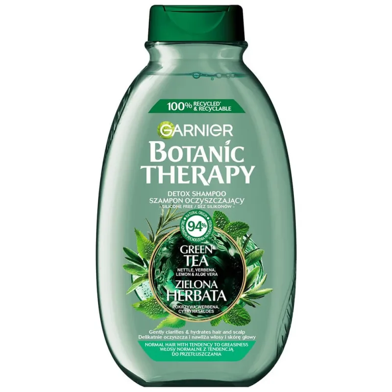 Garnier Botanic Therapy, șampon revigorant pentru păr normal cu tendință spre gras, ceai verde, 400 ml — preț și oferte
