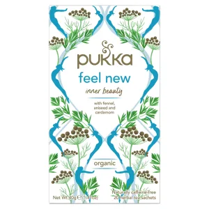 Pukka Feel New Organic, ceai de fructe și plante, anason, fenicul și cardamom, 2 g x 20 pliculețe