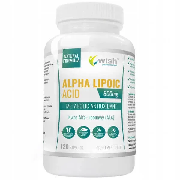 Wish Acid alfa-lipoic 600 mg, acid alfa-lipoic, 120 capsule — preț și oferte