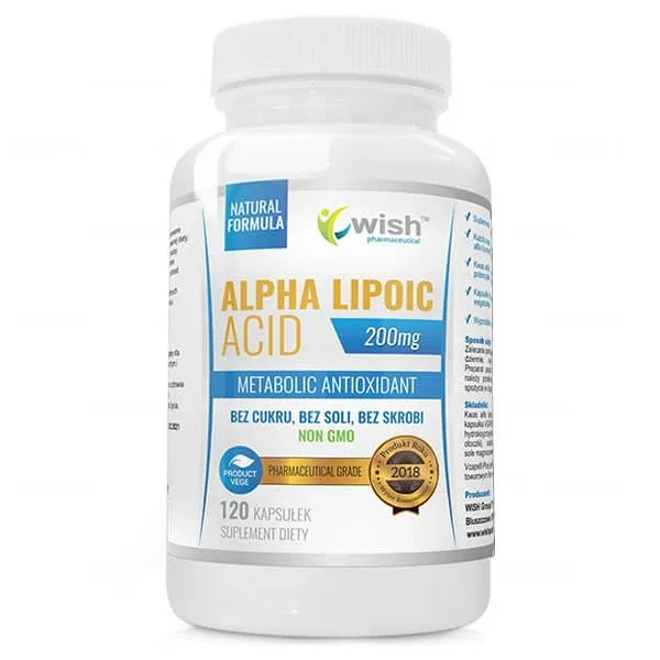 Wish, Acid alfa lipoic ALA 200 mg, 120 capsule — preț și oferte