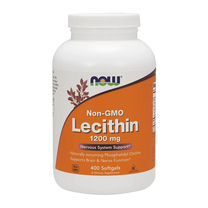 Now Foods Lecitină Non-GMO 1200 mg, lecitină, 400 capsule — preț și oferte