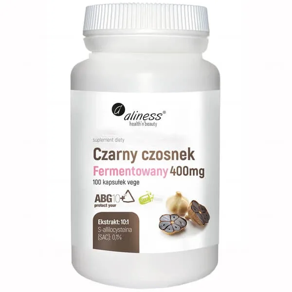 Aliness Usturoi negru fermentat 400 mg, 100 capsule vegetale — preț și oferte