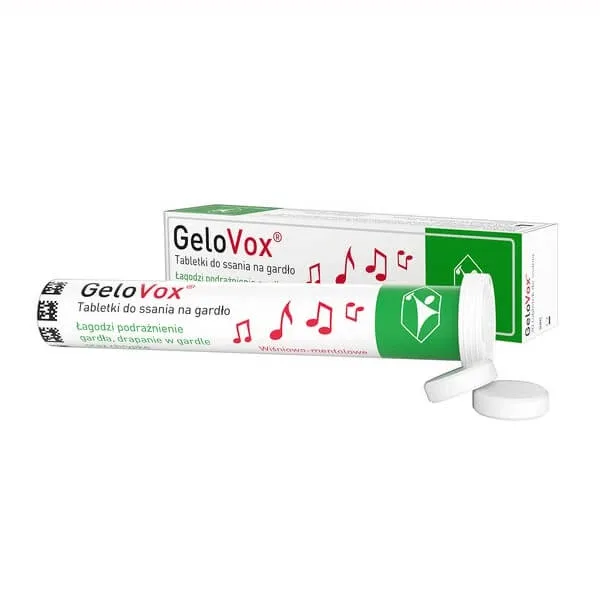 GeloVox, pastile pentru gât, aromă de cireșe-mentol, 20 unități — preț și oferte