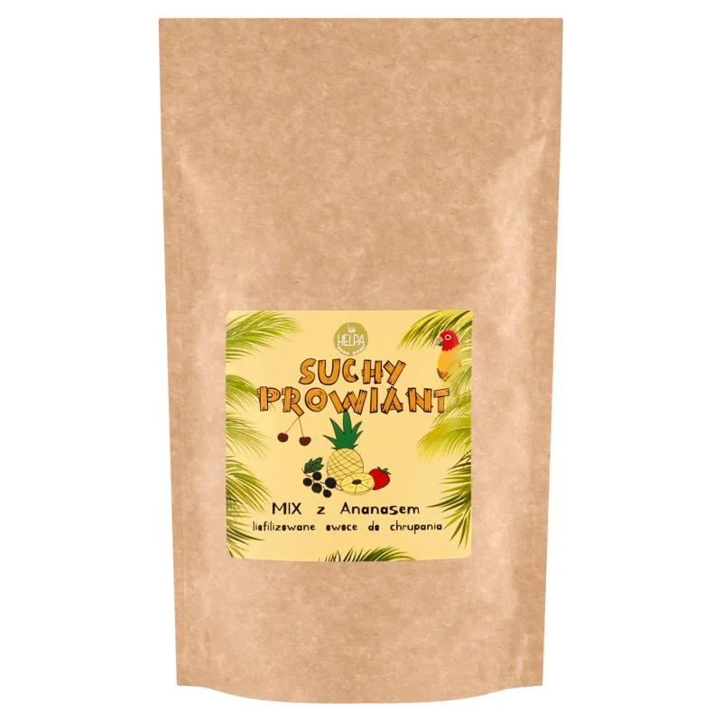 Helpa Dry Powder, bucăți de fructe liofilizate, căpșuni, ananas, coacăze negre, cireșe, 10 g — preț și oferte