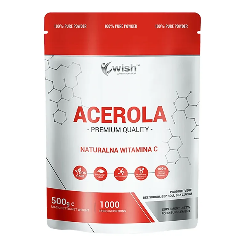 Wish Acerola, vitamina C naturală, 500 g — preț și oferte