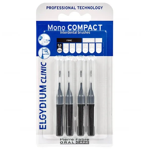 Elgydium Clinic Mono Compact, perii interdentare, 0.6 mm, negru, 4 buc. — preț și oferte