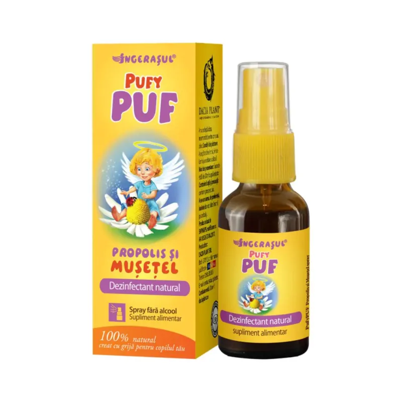 Spray cu Propolis si Musetel PufyPuf, 20ml, Dacia Plant — preț și oferte