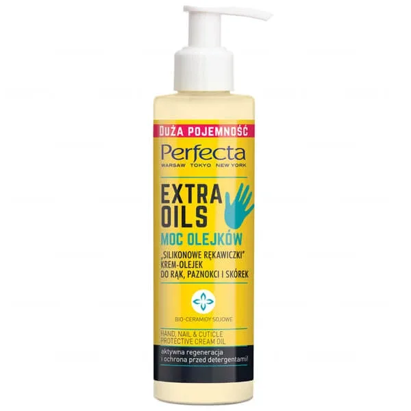 DAX Perfecta Extra Oils, mănușă de silicon cremă de mâini - ulei pentru unghii și cuticule, 195 ml — preț și oferte