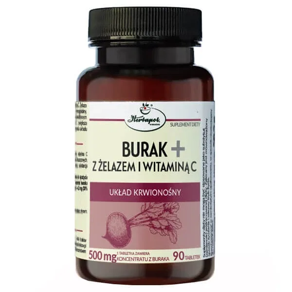 Herbapol Beetroot+ cu fier și vitamina C, 90 comprimate — preț și oferte