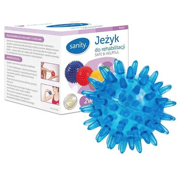 Sănătate, reabilitare și masaj arici 2în1, 6 cm, albastru SANITY — preț și oferte
