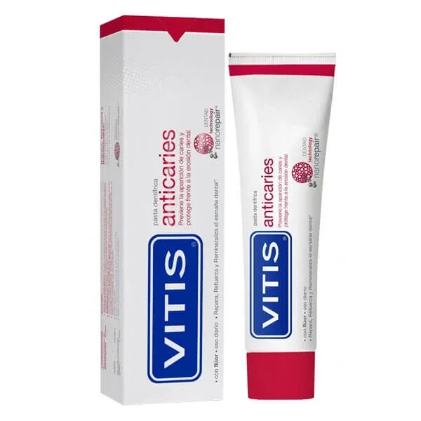 Vitis Anticaries, pastă de dinți împotriva cariilor dentare, aromă de mentă, 100 ml — preț și oferte