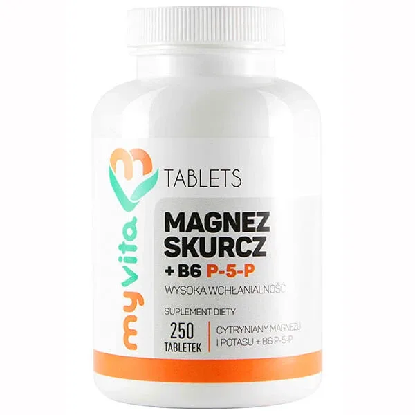 MyVita, contracție de magneziu + vitamina B6 P-5-P, 250 comprimate — preț și oferte