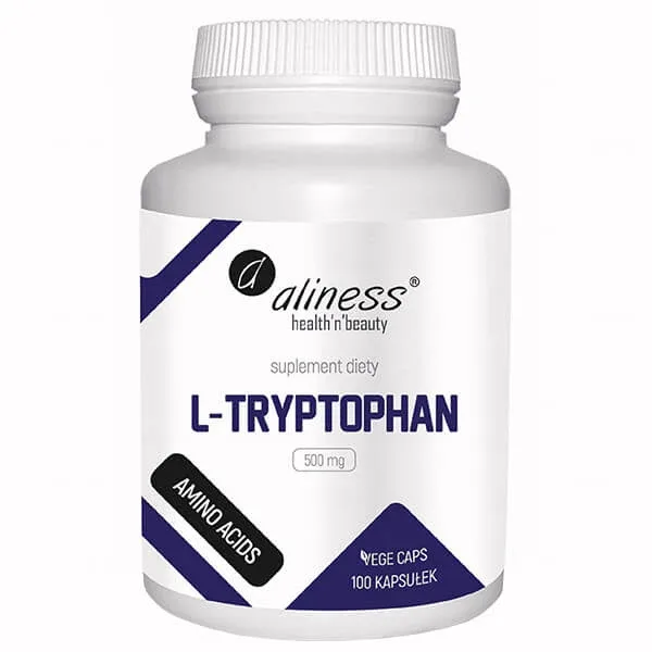 Aliness L-triptofan, L-triptofan 500 mg, 100 capsule vegetale — preț și oferte