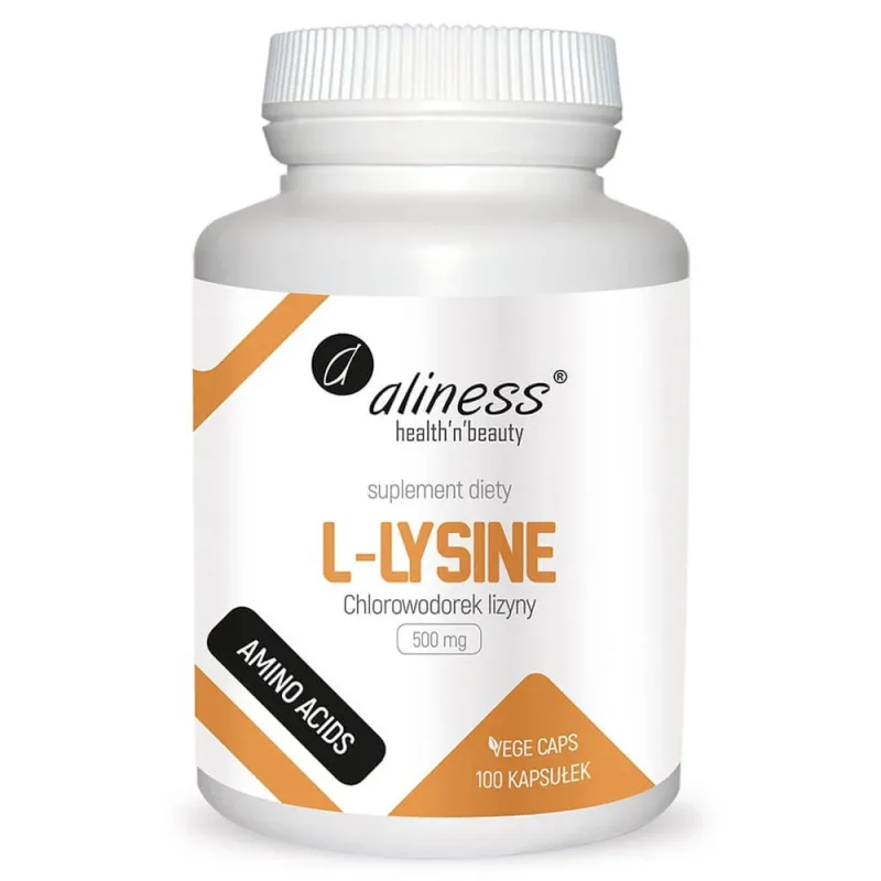 Aliness L-lizină, L-lizină 500 mg, 100 capsule vegetale — preț și oferte