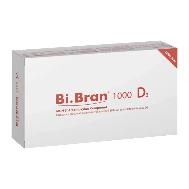 Bi.Bran 1000 D3 MGN-3 Arabinoxylan Compound, 105 pliculețe + vitamina D, 40 comprimate B. BRAUN — preț și oferte