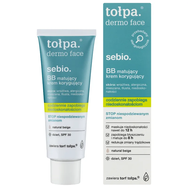 Tolpa Dermo Face, Sebio, BB cream, Bej natural,40 ml — preț și oferte
