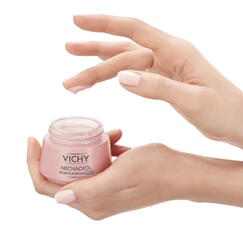 Vichy Neovadiol Rose Platinium, cremă de față revitalizantă și întăritoare pentru pielea matură, de noapte, 50 ml — preț și oferte