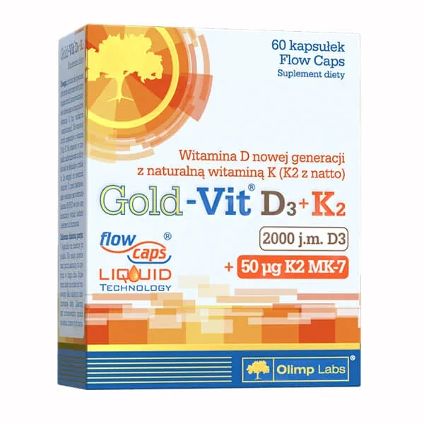 Olimp Gold-Vit D3 + K2, vitamina D 2000 UI + vitamina K 50 µg, 60 capsule Olimp Labs — preț și oferte