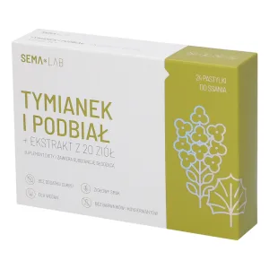 SEMA Lab Cimbru și tătăneasă + extract din 20 de ierburi, fără zahăr, 24 pastiluțe