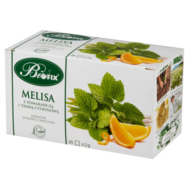Bi Fix, balsam de lămâie cu portocale și lemongrass, ceai de plante și fructe, 20 pliculețe — preț și oferte