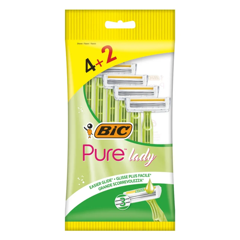 BIC Pure3 Lady, aparat de ras pentru femei, 6 bucăți — preț și oferte