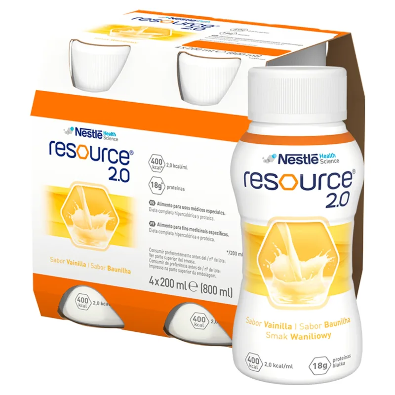 Resource 2.0 preparat nutrițional, aromă de vanilie, 4 x 200 ml, Nestlé — preț și oferte