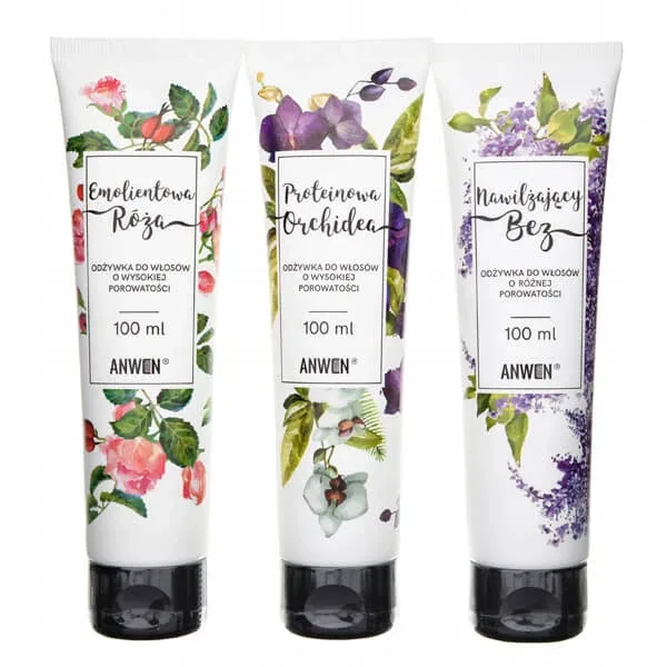 Set Anwen, balsamuri pentru păr cu porozitate ridicată, 3 x 100 ml — preț și oferte