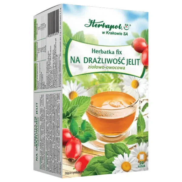 Herbapol Na Drażliwość Jelit, ceai fix de plante și fructe, 2 g x 20 pliculețe — preț și oferte
