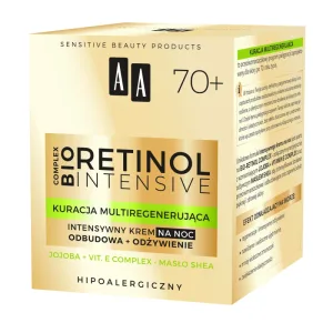 AA Retinol Intensive 70+, cremă intensivă de noapte, recuperare + hrănire, 50 ml