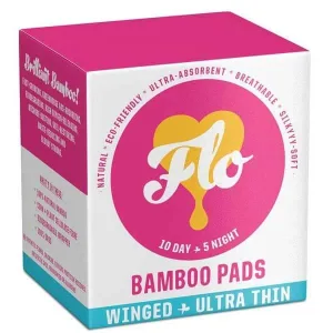 Flo, prosoape sanitare din bambus, 10 buc pentru zi + 5 buc pentru noapte
