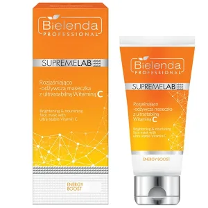 Bielenda Professional SupremeLAB Energy Boost, mască de față iluminatoare și revitalizantă cu vitamina C, 70 ml
