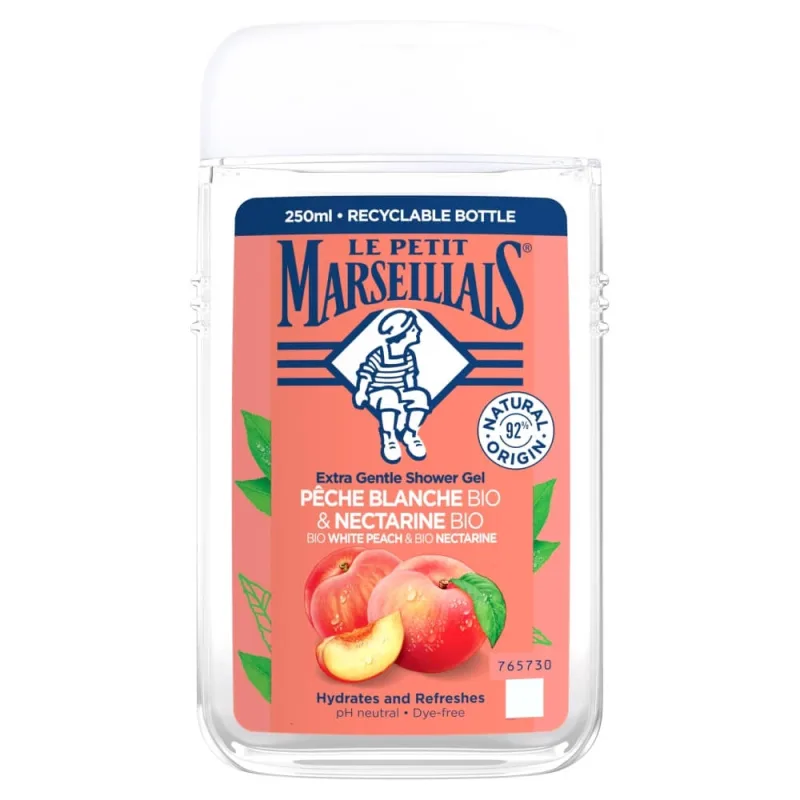 Le Petit Marseillais, gel de duș delicat, piersică albă și nectarină BIO, 250 ml — preț și oferte