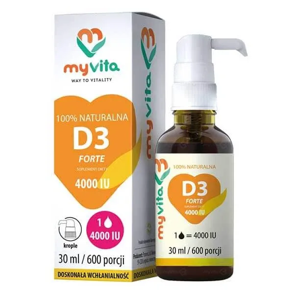 MyVita Vitamina D3 4000 UI Forte, picături, 30 ml — preț și oferte