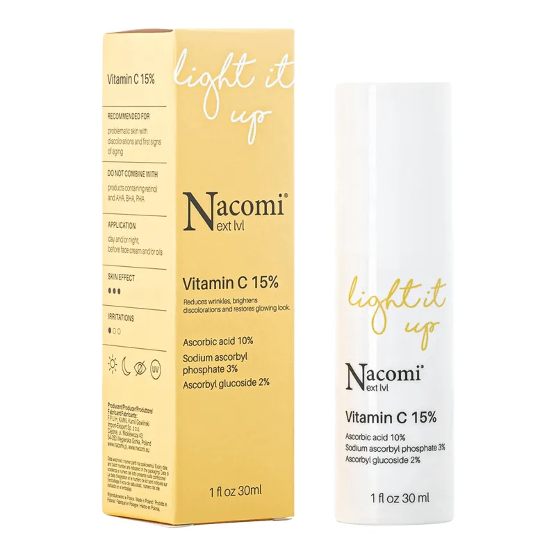 Nacomi Next Level, ser cu vitamina C 15%, 30 ml — preț și oferte