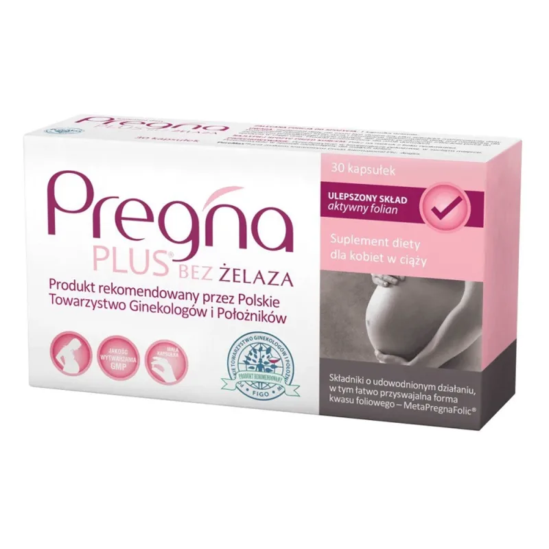 Pregna Plus fără fier, pentru femeile însărcinate, 30 capsule — preț și oferte