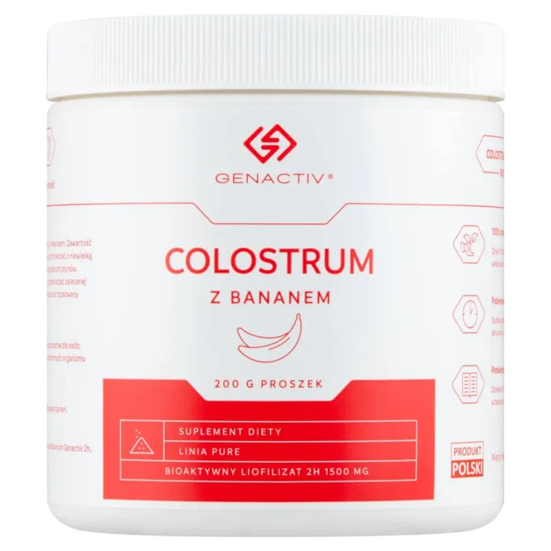 Genactiv Colostrum cu banană, pulbere, 200 g — preț și oferte