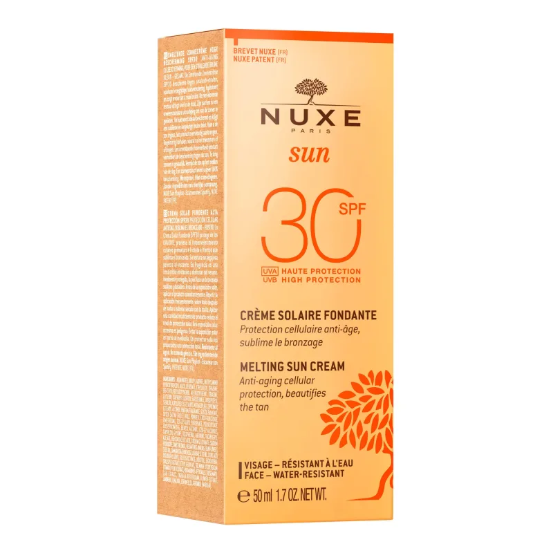 Nuxe Sun, cremă solară facială delicioasă SPF 30, 50 ml — preț și oferte