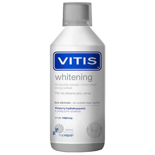 Apa de gură Vitis Whitening, aromă de mentă, 500 ml — preț și oferte