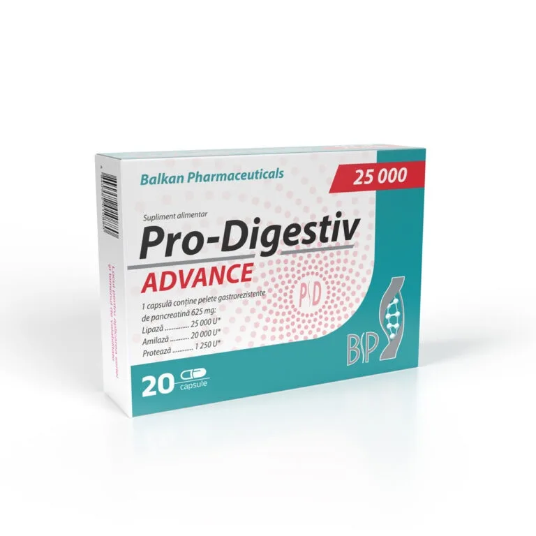 Pro Digestiv ADVANCE 25 000, 20 capsule – Balkan Pharmaceuticals — preț și oferte
