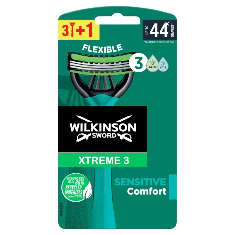 Wilkinson Sword Xtreme3 Sensitive, lame de ras, de unică folosință, 4 bucăți — preț și oferte
