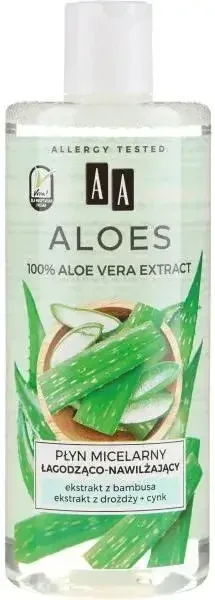 AA Aloe Vera, loțiune micelară, calmantă și hidratantă, 400 ml — preț și oferte